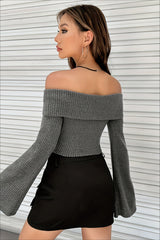 Chic Slim Fit Off Shoulder Sweater