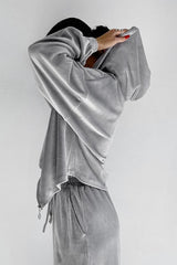Long Sleeve Velour Track Set Activewear Set