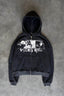 Digital Pattern Print Zip Hoodie