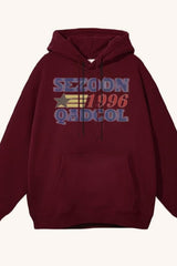 Retro Letter Print Hoodie