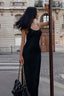 Satin Backless Maxi Birthday Dress