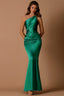 Stretch Jersey One Shoulder Wrap Dress