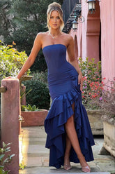 Sexy Chic Off Shoulder Strapless Asymmetric Formal Dress