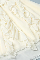 Chiffon Ruffle Tie Waist Mini Dress