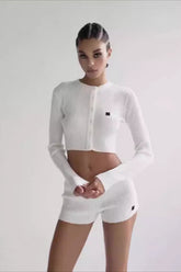 Vintage Embroidered Crop Cardigan