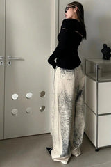 Vintage Straight Tie Dye Jeans