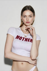 Trendy Graphic Edgy Cut Out Crop Tee T-Shirt