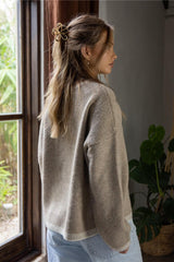 Colorblock Crew Neck Knit Sweater