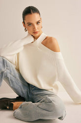 Chic Pullover Off Shoulder Sweater