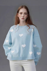 Heart Jacquard Knit Sweater