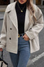 Cropped Wool Blend Oversized Coat