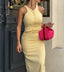 Sleeveless Belt Skirt Pocket Suit