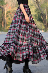 Flowing Midi A-Line Christmas Skirt