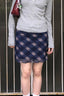 Sheer Mesh Panel Plaid Pencil Skirt