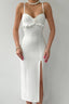 Satin Backless Bodycon Silk Dress