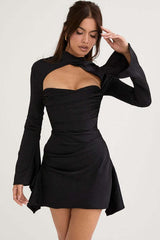 Sexy Knit Classic Color Cocktail Dress