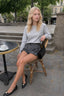 Belt Decoration Y2K High Waist Simple Commuter Short