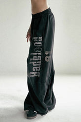 Washed Distressed Vintage Loose Athletic Pants
