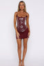 Sequin Camisole Ruched Bodycon Mini Party Dress