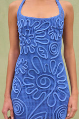 Knit Sleeveless Solid Color Backless Maxi Sweater Dress