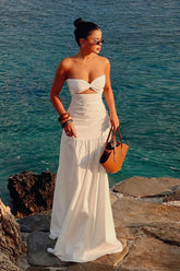 Cut-Out Strapless Birthday Dress