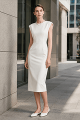 Sleeveless High Waist Slim Work Dress
