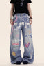 Y2K Baggy Graffiti Print Jeans