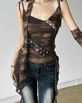 Chic Mesh Summer Sheer Top