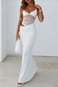 Sheer Panel Corset Cutout Maxi Dress