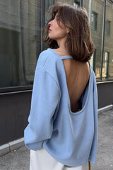 Loose Fit Backless Sweater