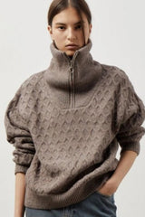 Chunky Knit Half Zip Sweater