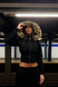 Street Style Fur Trim Sweatshirt Jacket