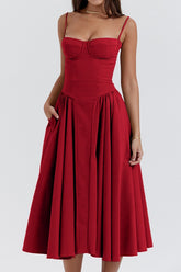 Chic Bustier Mini Red Formal Dress