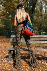 Leopard Print Flare Pant