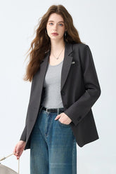 Unstructured Relaxed Office Chic Blazer