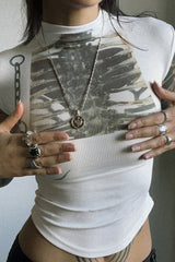 Trendy Edgy Dark AOP Tee T-Shirt