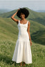 Vintage Sleeveless Square Neck Ruched Cocktail Dress