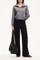 Short Cable Knit Pullover Sweater