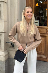 Slim Fit Knit Zip Cardigan