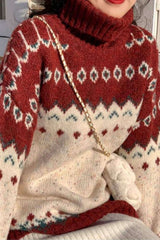 Christmas Red Turtleneck Sweater