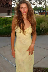 Ruffle Backless Maxi Dress