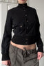 Fitted Short Band Collar Jacket