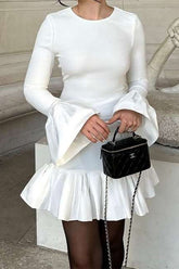 Fitted Bell Sleeve Bodycon Work Dress