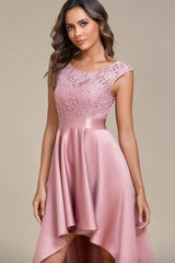 Blush Ruffled Hem Prom Dress