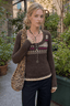 Jacquard Knit Button Sweater