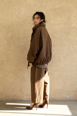 Ribbed High Neck Jacket
