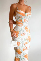 Sleeveless Printed Bodycon Floral Dress