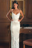 White Patterned Lace Panel Cami Midi Dress