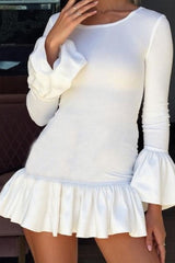 Fitted Bell Sleeve Bodycon Work Dress