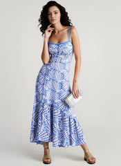 Slim Eyelet Sleeveless Vacation Dress